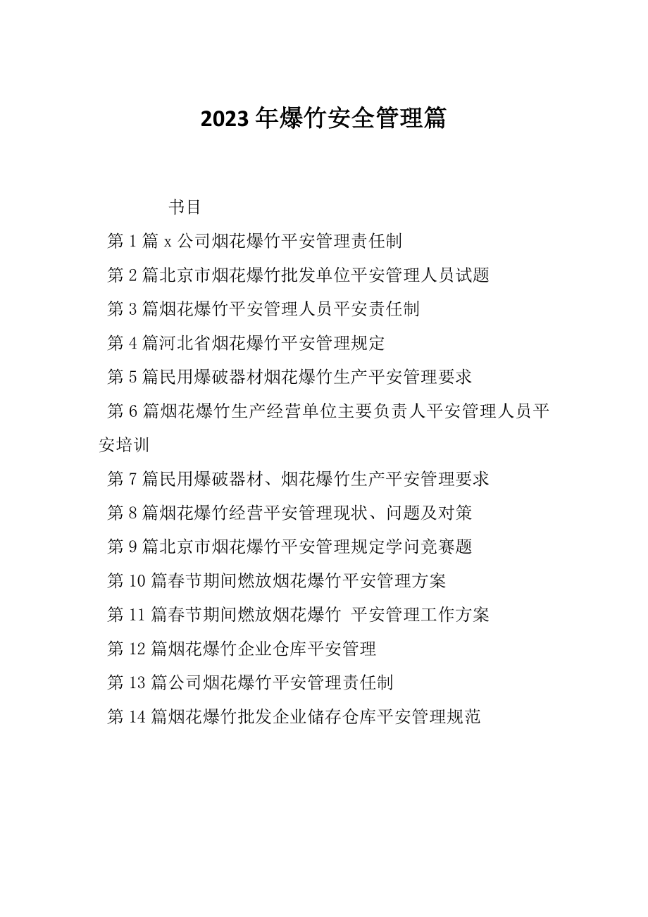 2023年爆竹安全管理篇_第1页