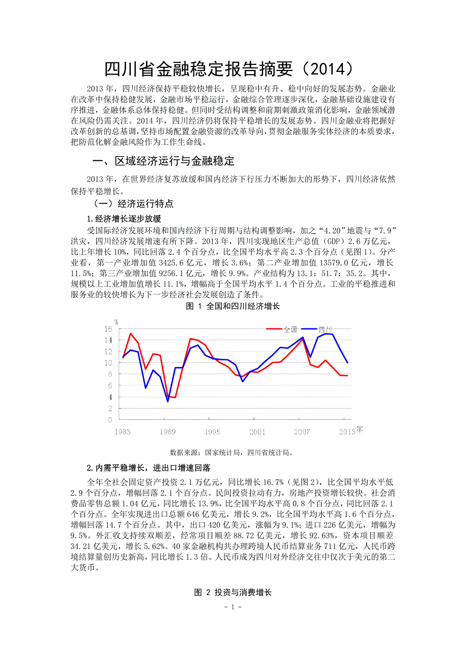 四川省金融稳定报告摘要_第1页