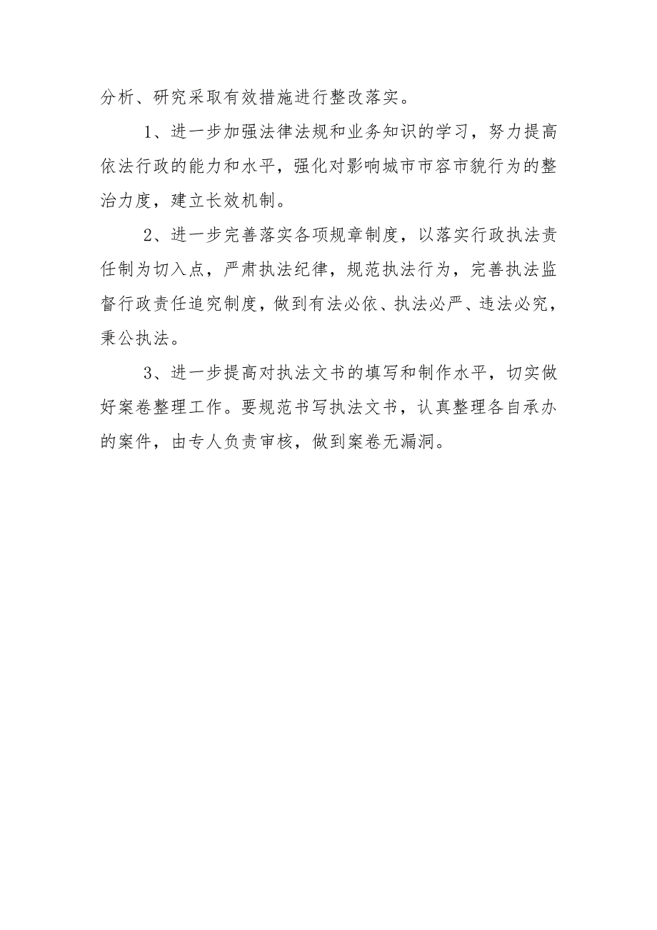 某市城市管理局行政执法检查自查报告_第3页