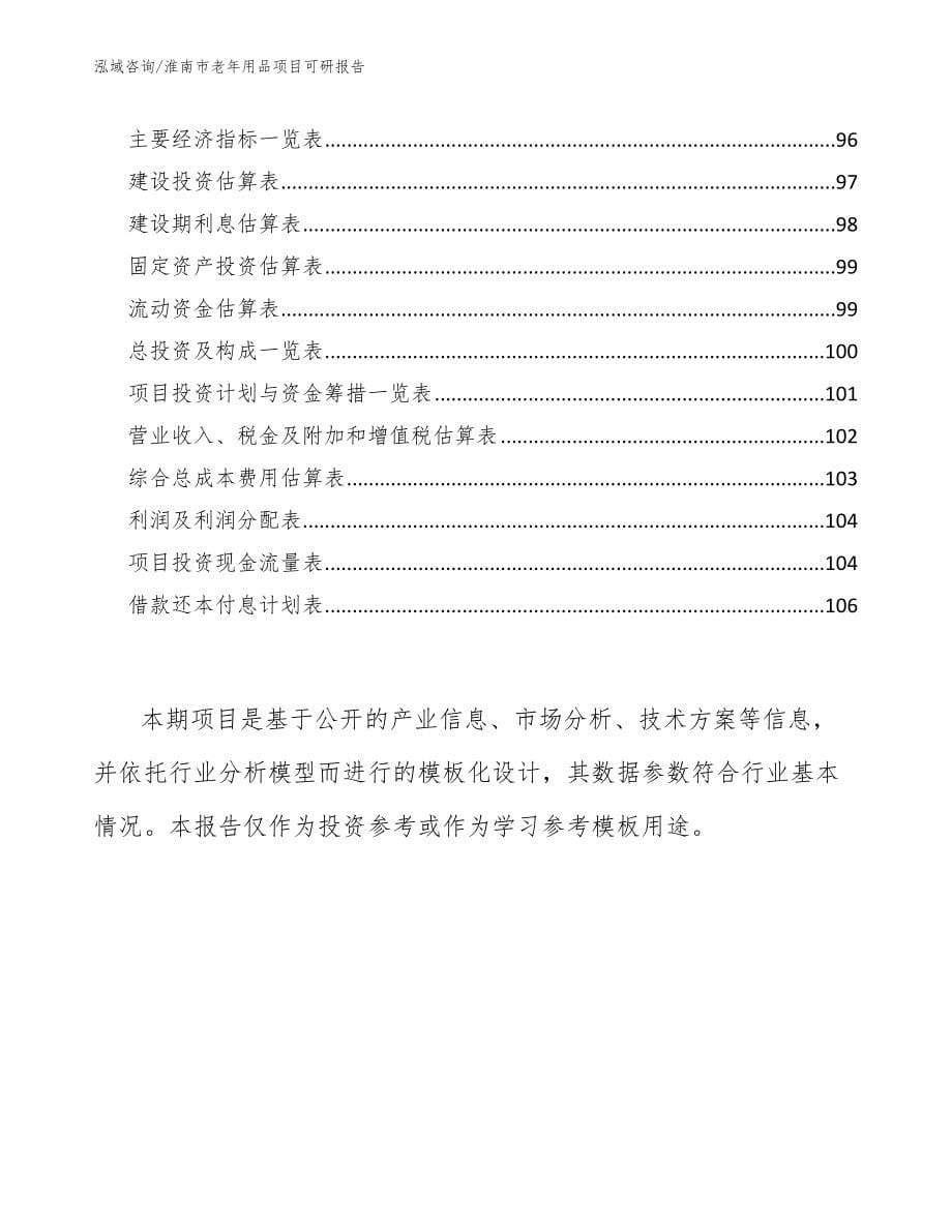淮南市老年用品项目可研报告_第5页