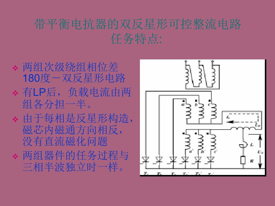 带平衡电抗器的双反星形可控整流电路ppt课件_第3页