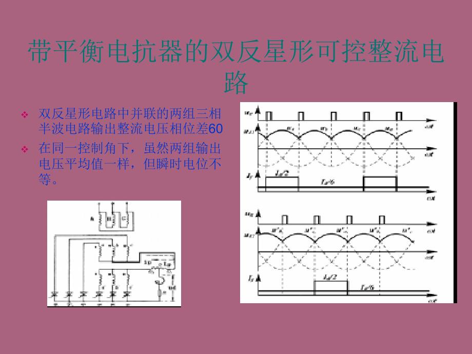 带平衡电抗器的双反星形可控整流电路ppt课件_第4页