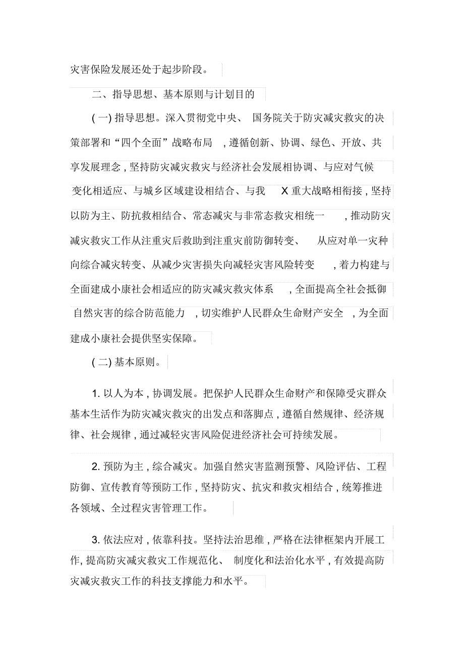 工作方案：综合防灾减灾计划_第5页