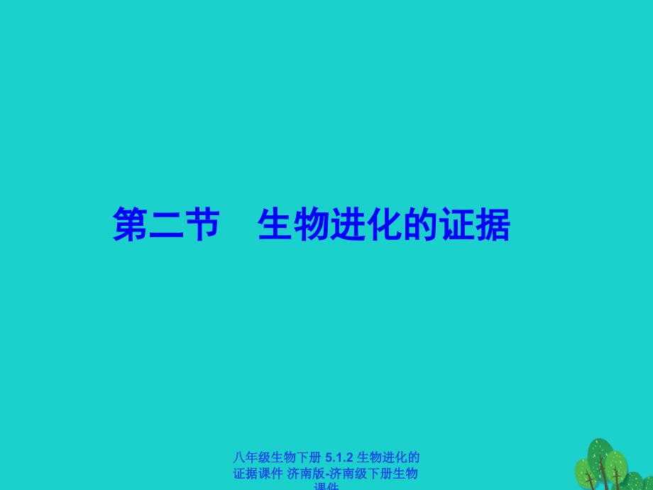 最新八年级生物下册5.1.2生物进化的证据课件济南版济南级下册生物课件_第1页