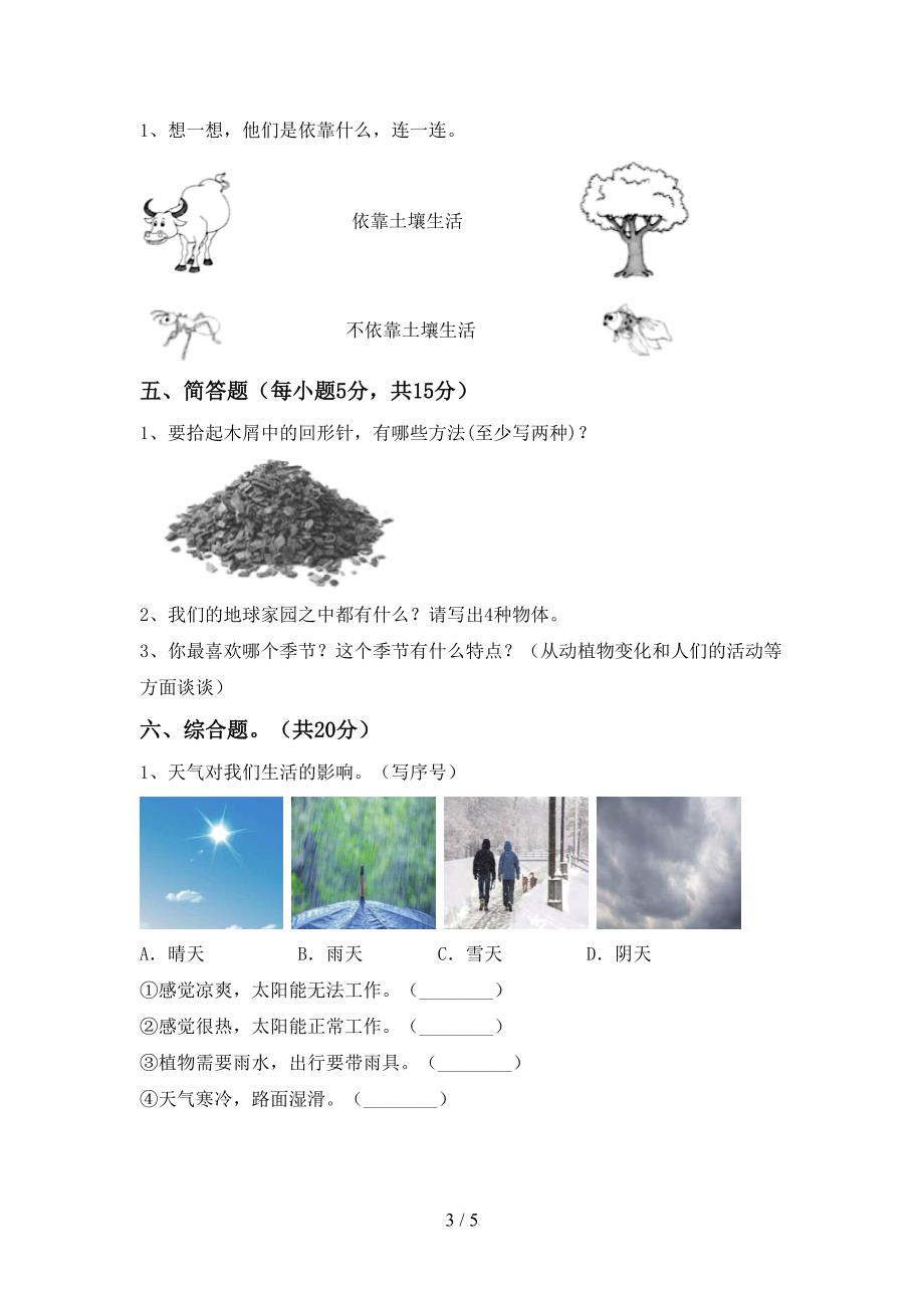 2022年教科版二年级科学(上册)期中精编试卷及答案.doc_第3页