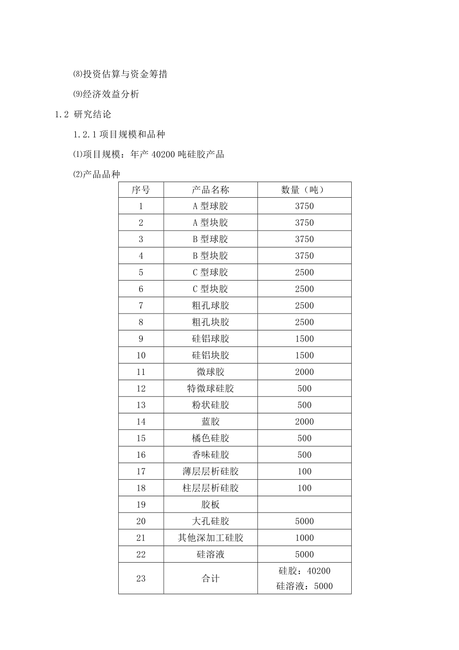 年产40200吨硅胶项目可行性研究报告书_第3页