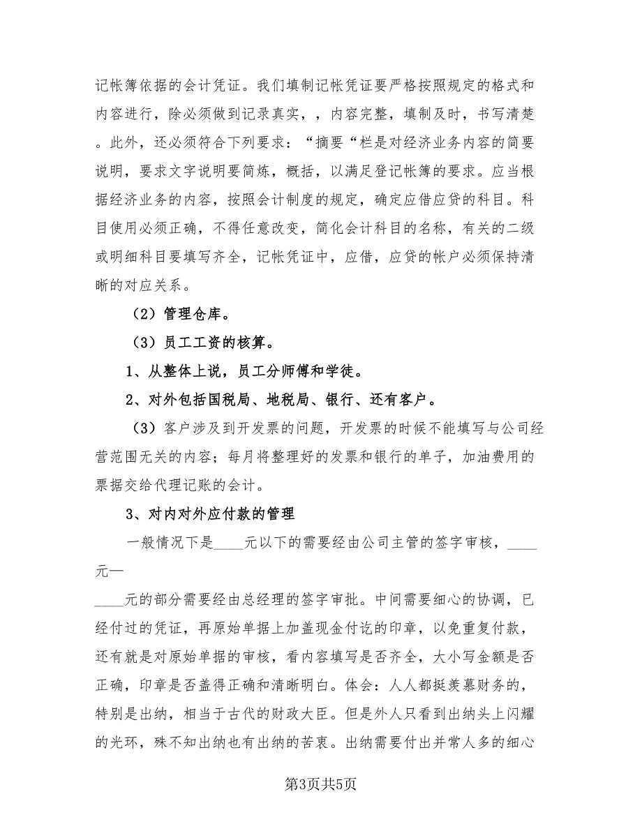 2023会计实习总结报告（2篇）.doc_第3页