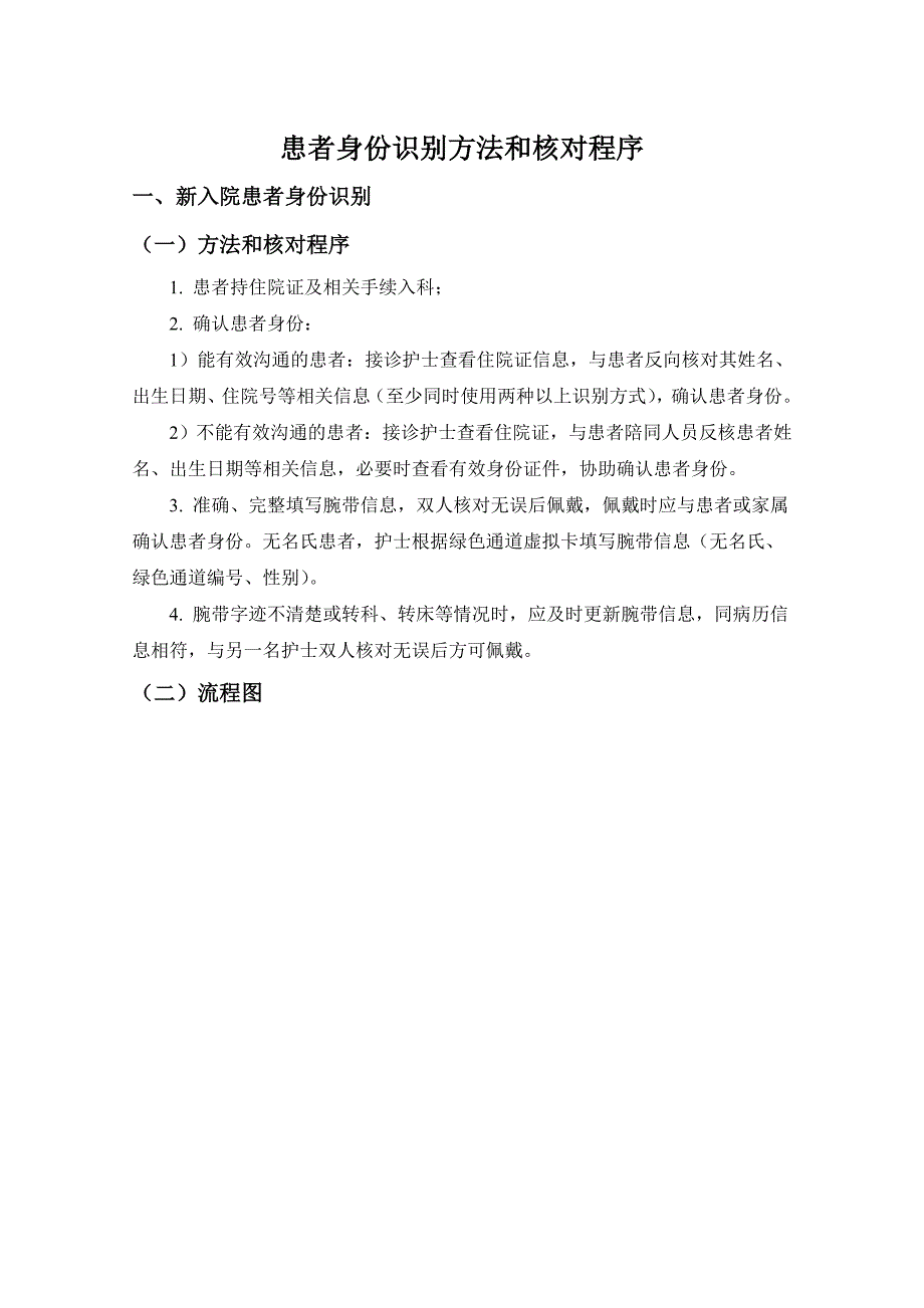 患者身份识别方法和核对程序_第1页