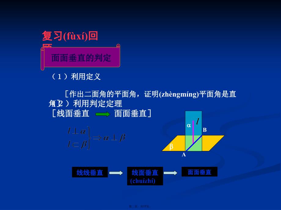 平面与平面垂直的性质定理学习教案_第2页