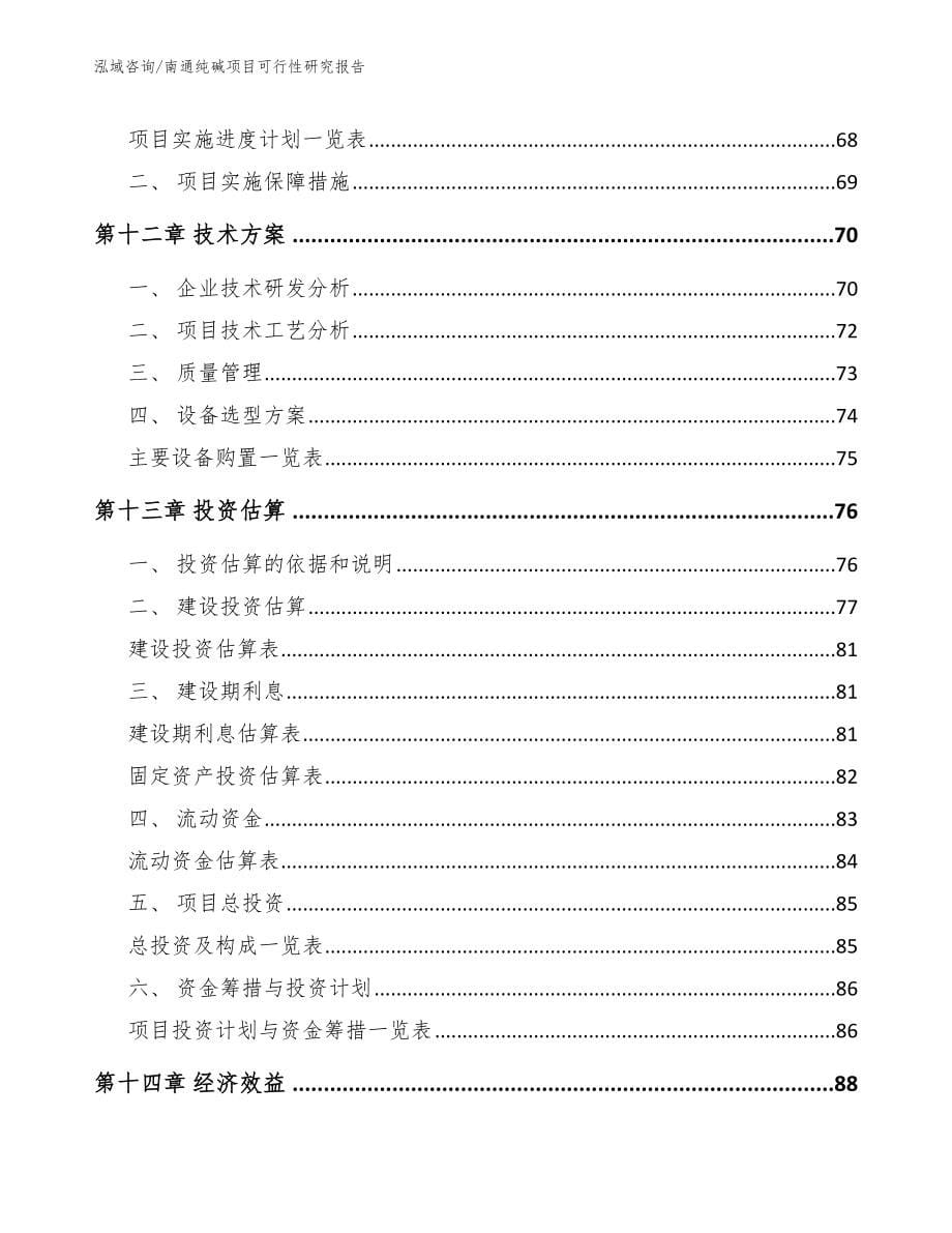 南通纯碱项目可行性研究报告（模板参考）_第5页