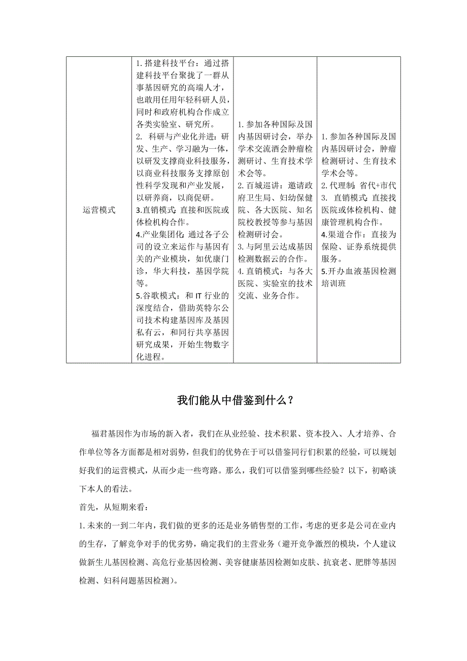 各基因检测公司情况搜集及可借鉴经验报告_第3页