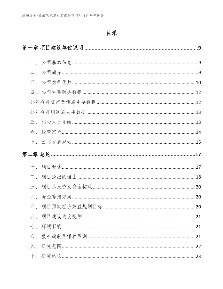 威海飞机复材零部件项目可行性研究报告_第2页