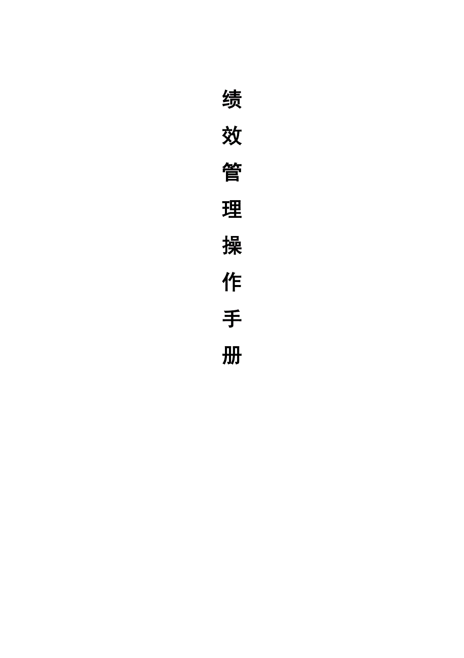 绩效管理操作手册_第1页