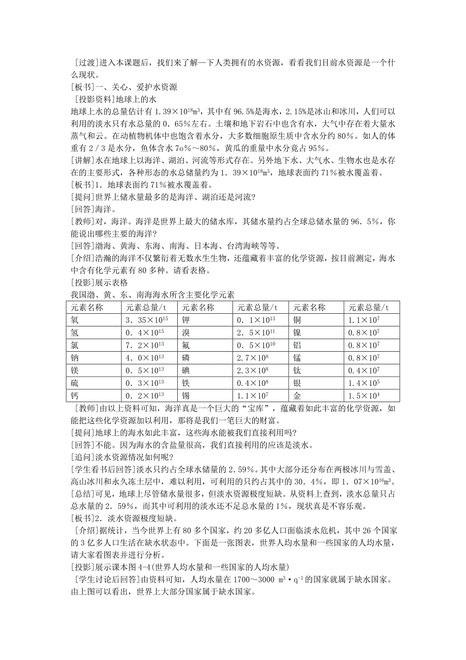 【最新版】【北京课改版】九年级化学上：第4章第3节水资源的开发、利用和保护教案2_第2页