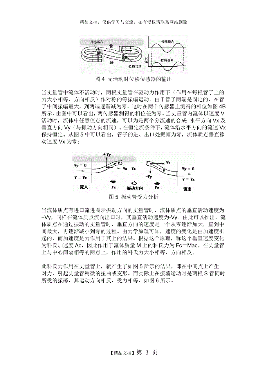 科氏力质量流量计的工作原理和典型结构特性_第3页