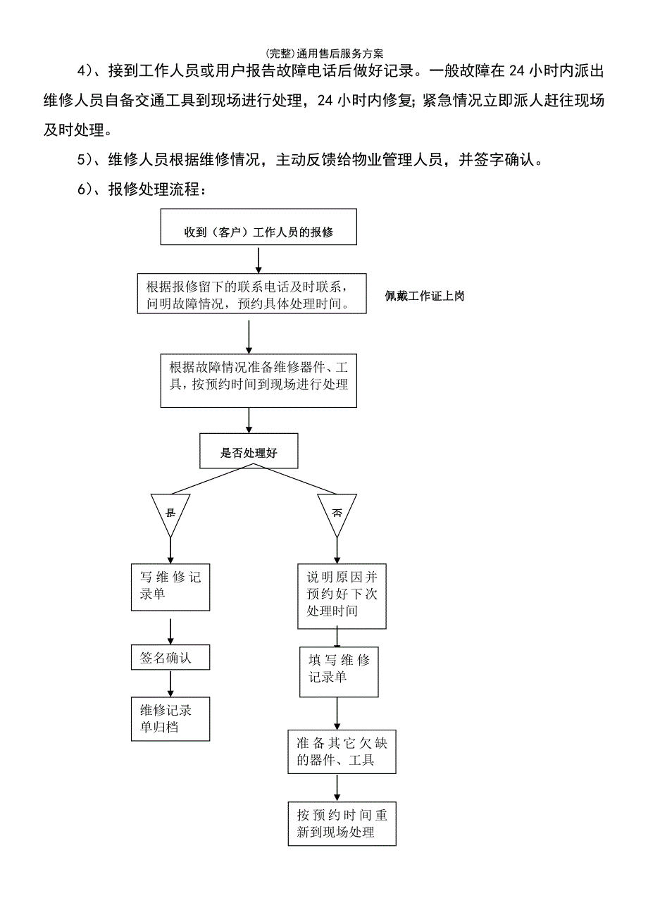 (最新整理)通用售后服务方案_第4页