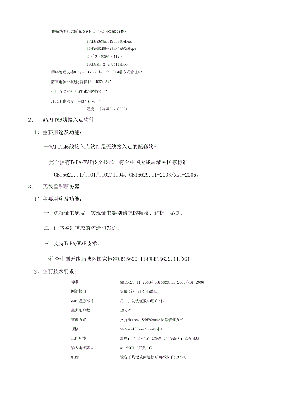 WLAN产品技术规范书_第2页