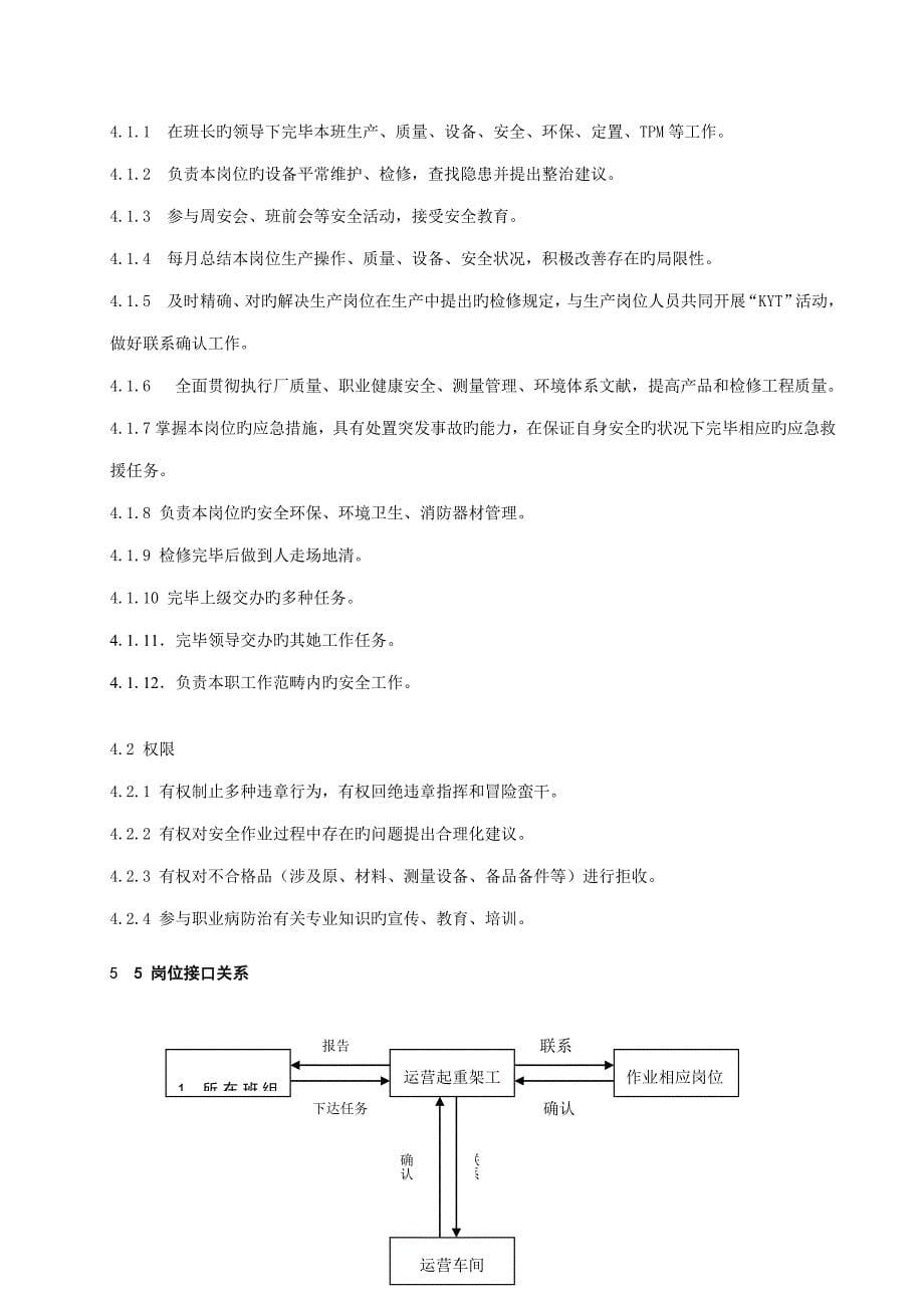 炼焦起重架工作业重点标准_第5页