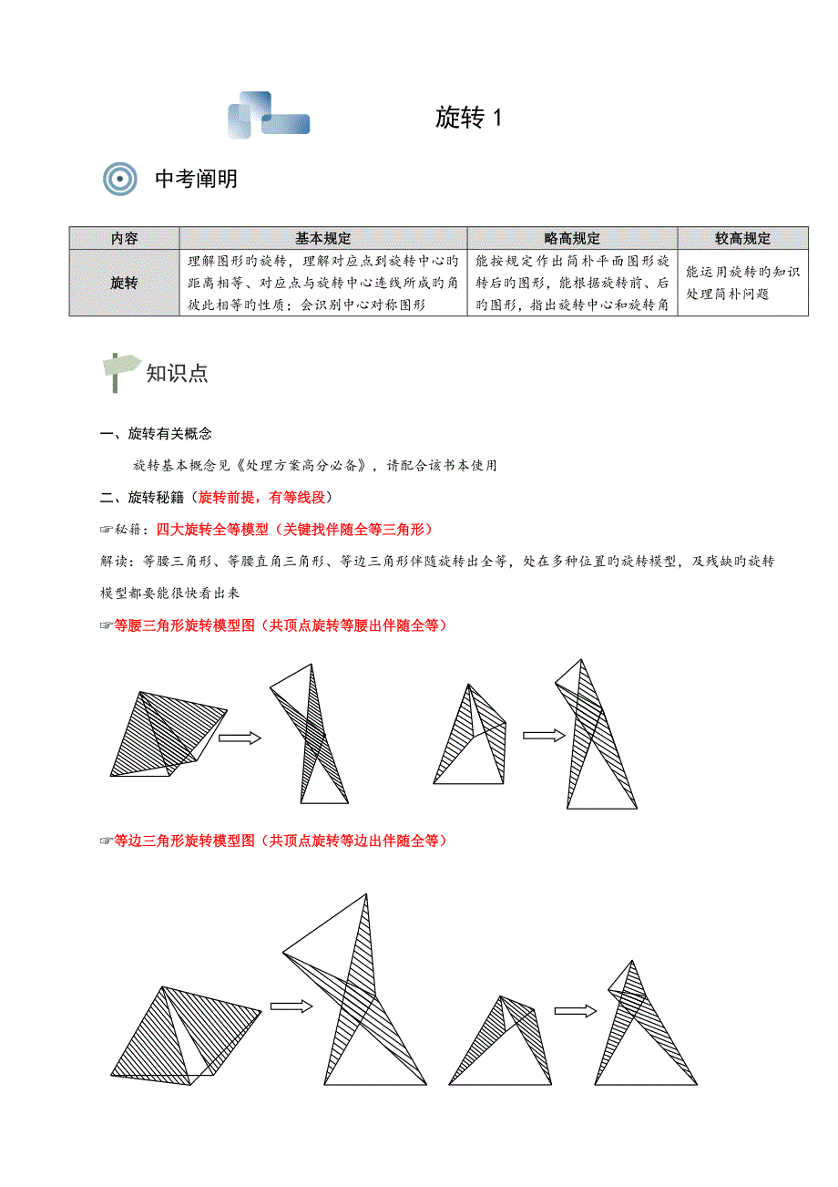 初三几何旋转基本模型教师_第2页