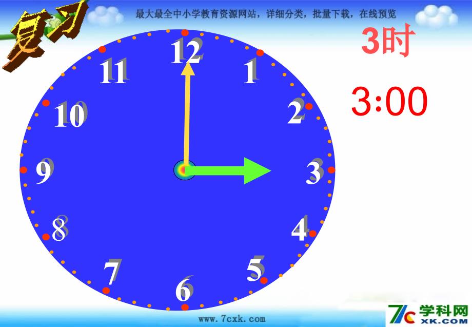 人教版数学二上第七单元认时间ppt复习课件_第2页