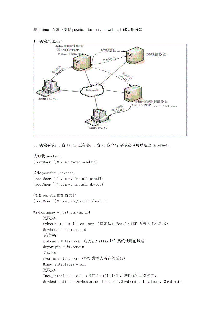 linux下postfix openwebmail邮局服务器完美搭建.doc_第1页