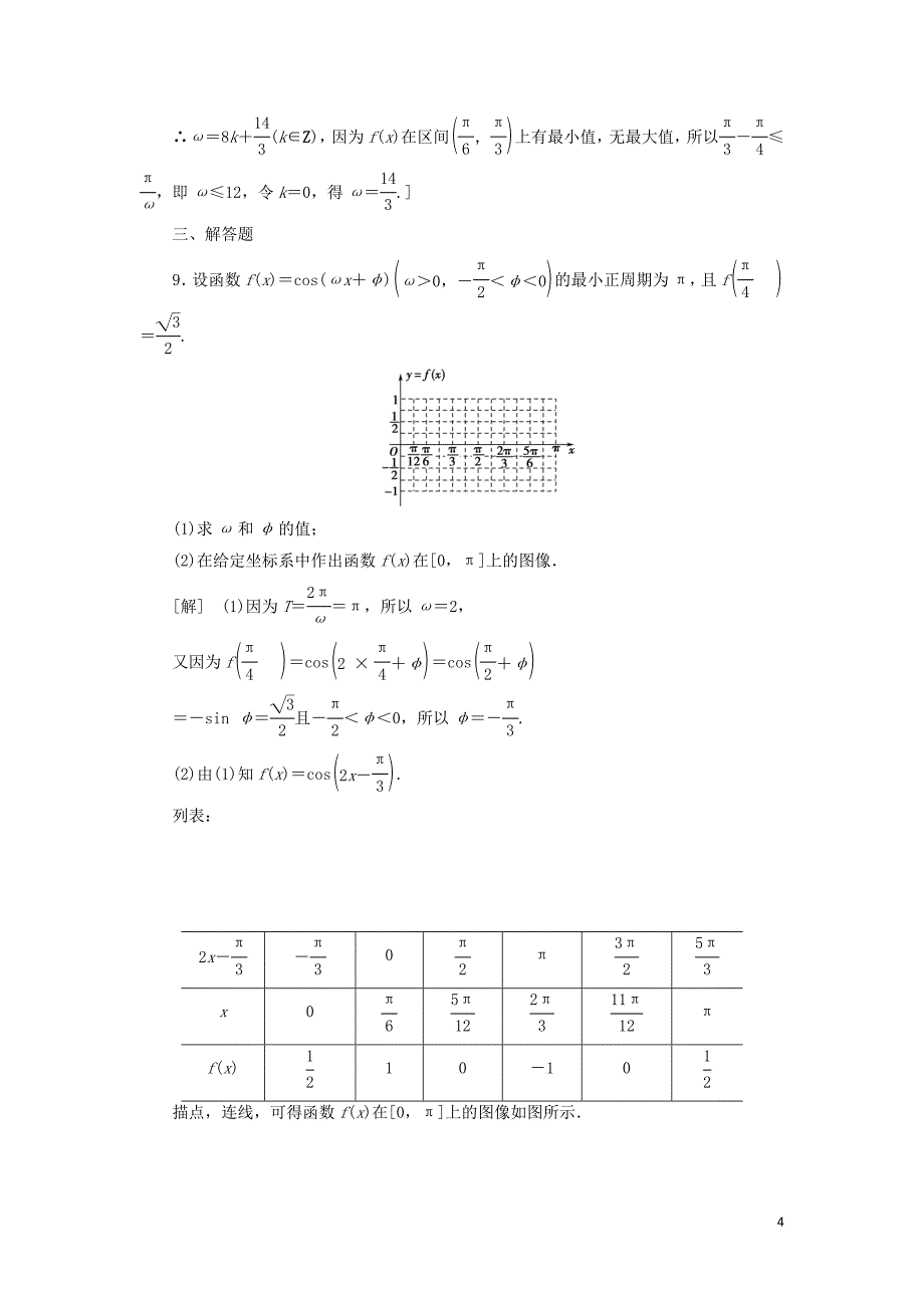 2021高考数学一轮复习 课后限时集训24 函数y＝Asin（&amp;omega;x＋&amp;phi;）的图像及三角函数模型的简单应用 理 北师大版_第4页