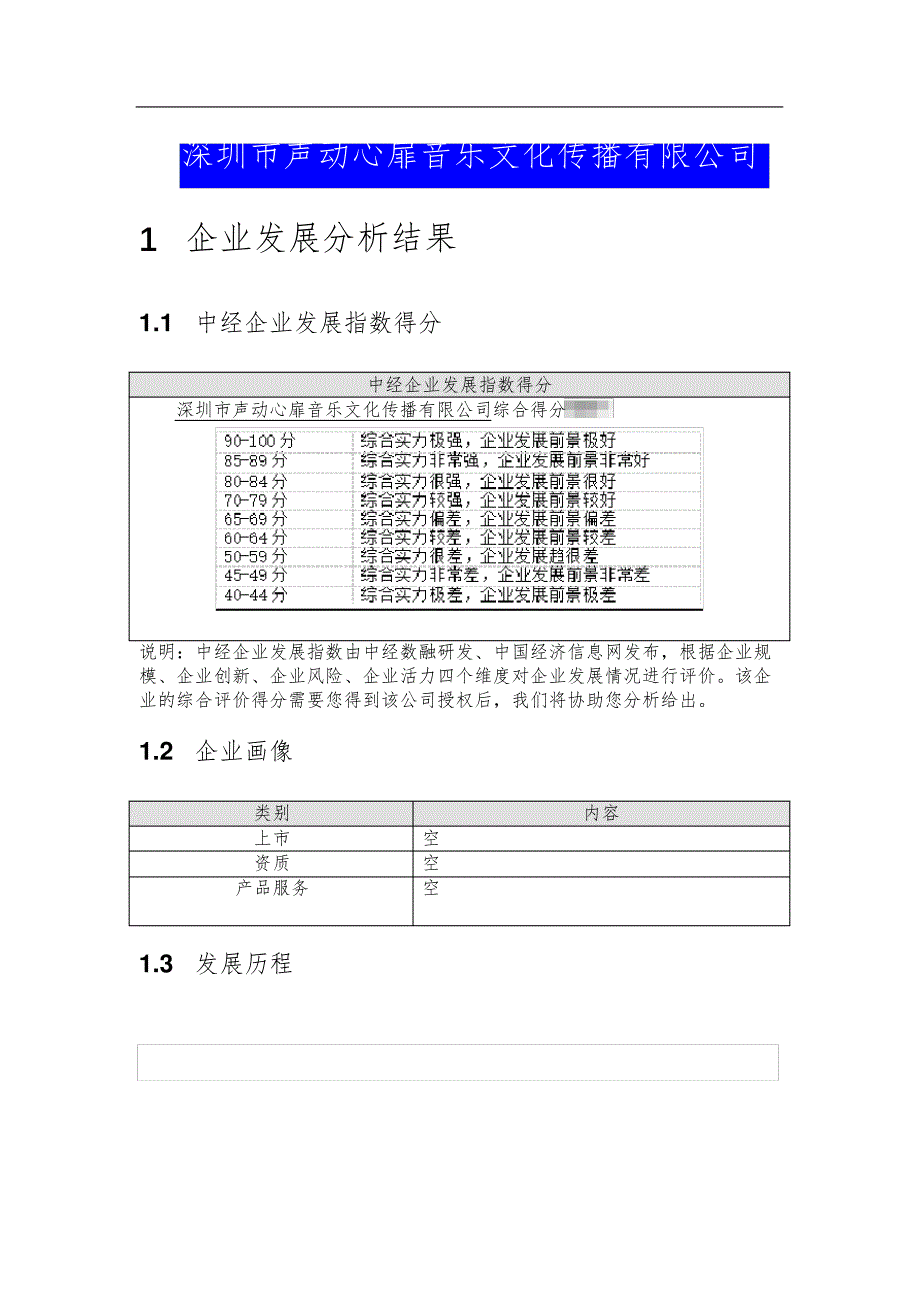 深圳市声动心扉音乐文化传播有限公司介绍企业发展分析报告_第2页