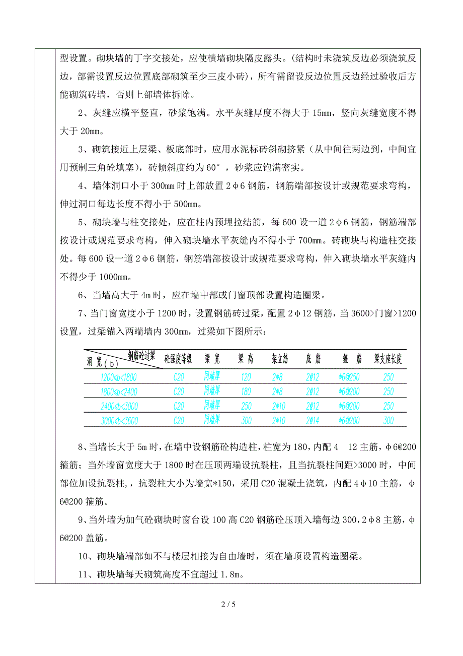 砌砖技术交底单.doc_第2页