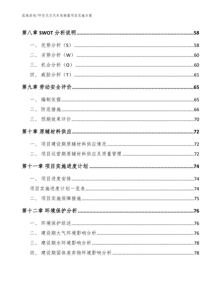 呼伦贝尔汽车连接器项目实施方案_第5页