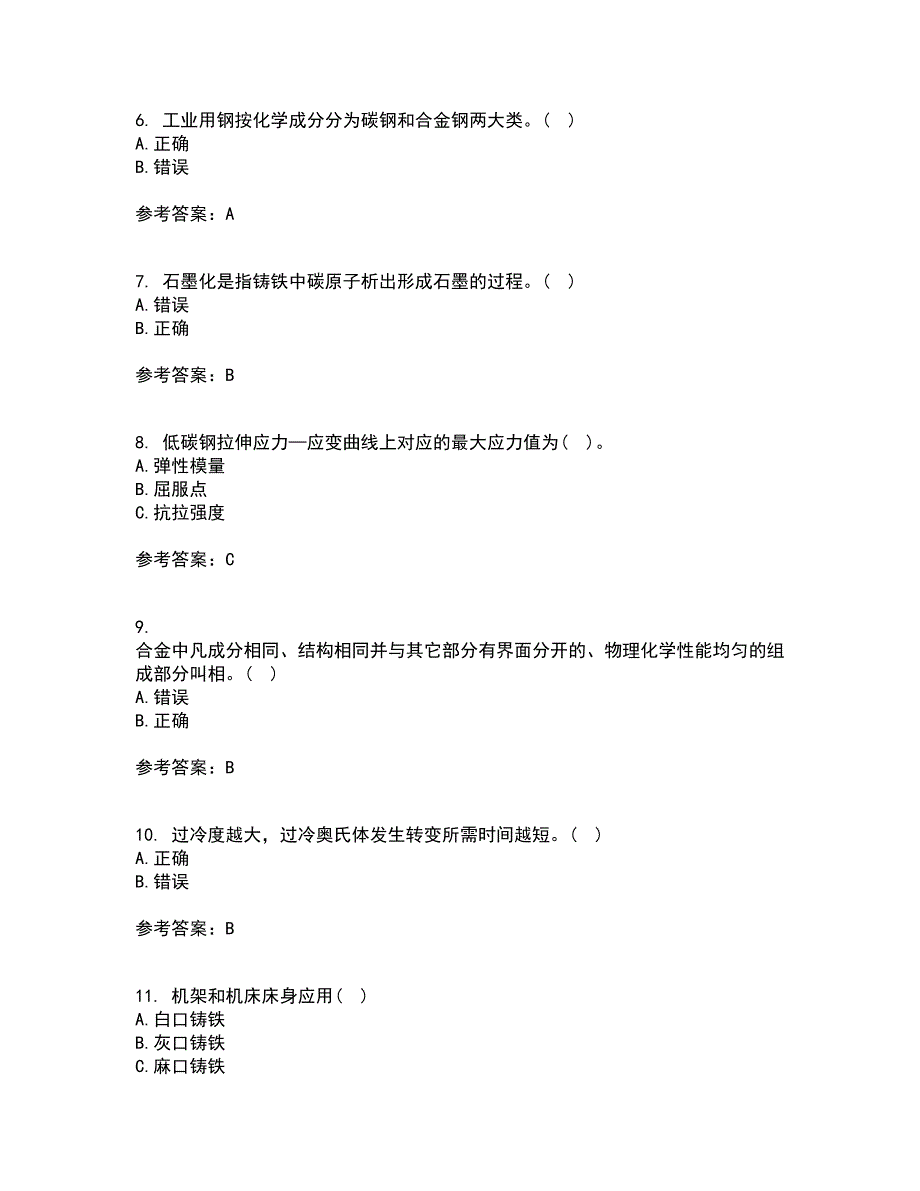 东北大学21秋《工程材料学基础》平时作业二参考答案6_第2页