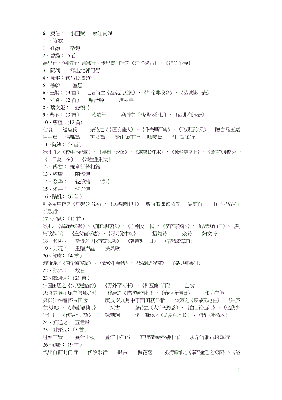 (完整word版)朱东润《中国历代文学作品选》目录 简体字版_第3页