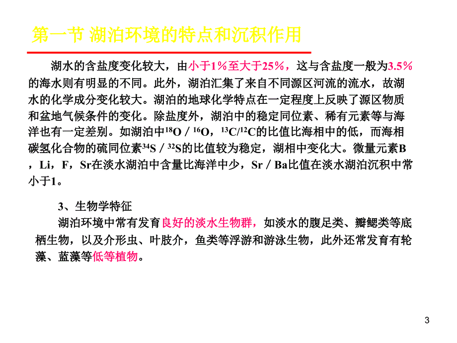 湖泊环境的特点和沉积作用_第3页