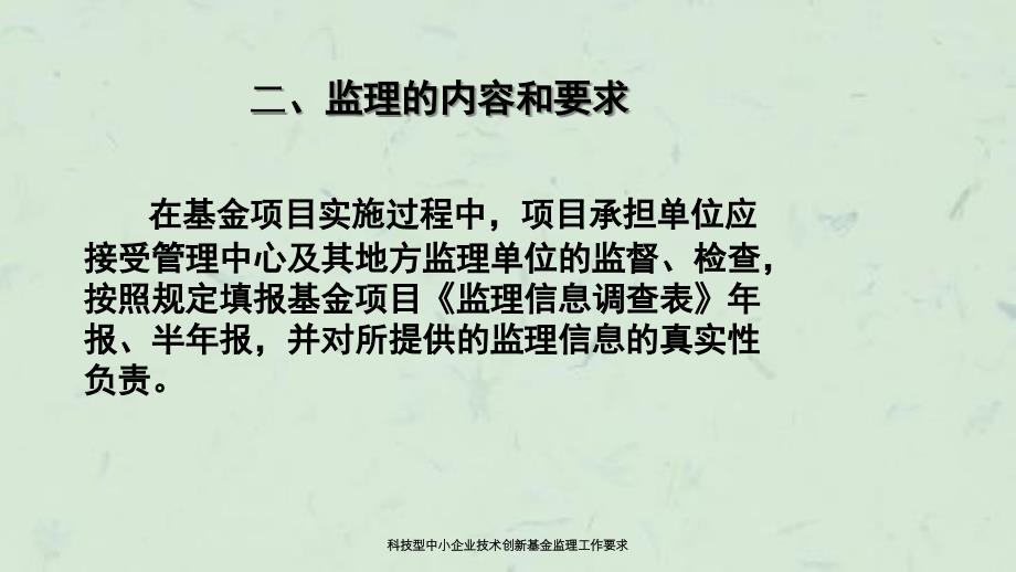 科技型中小企业技术创新基金监理工作要求_第3页