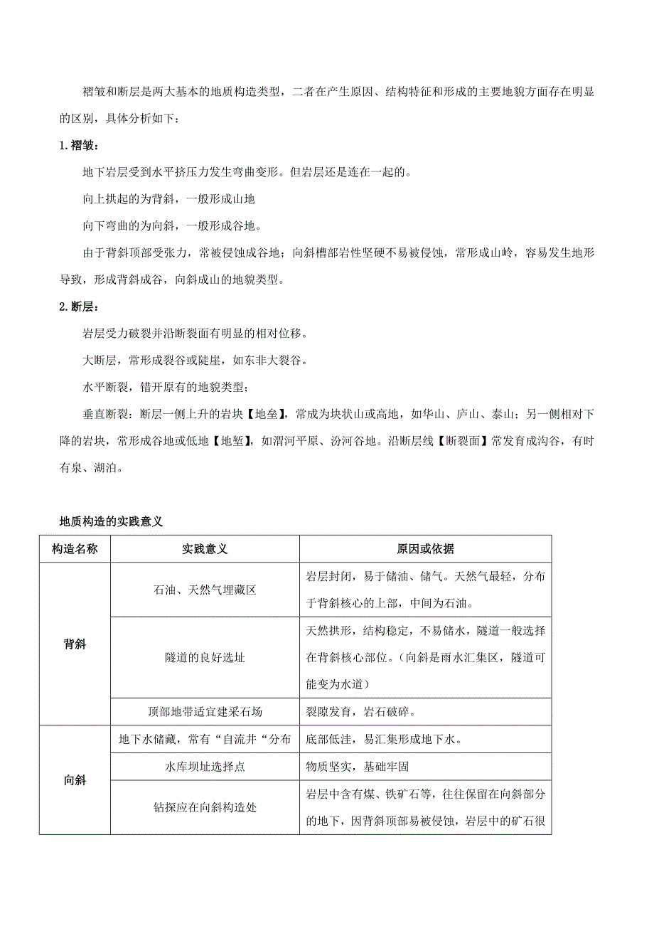 新教材 高考地理总复习自然地理第五章地表形态的塑造第二节山地的形成学案新人教版必修1_第4页