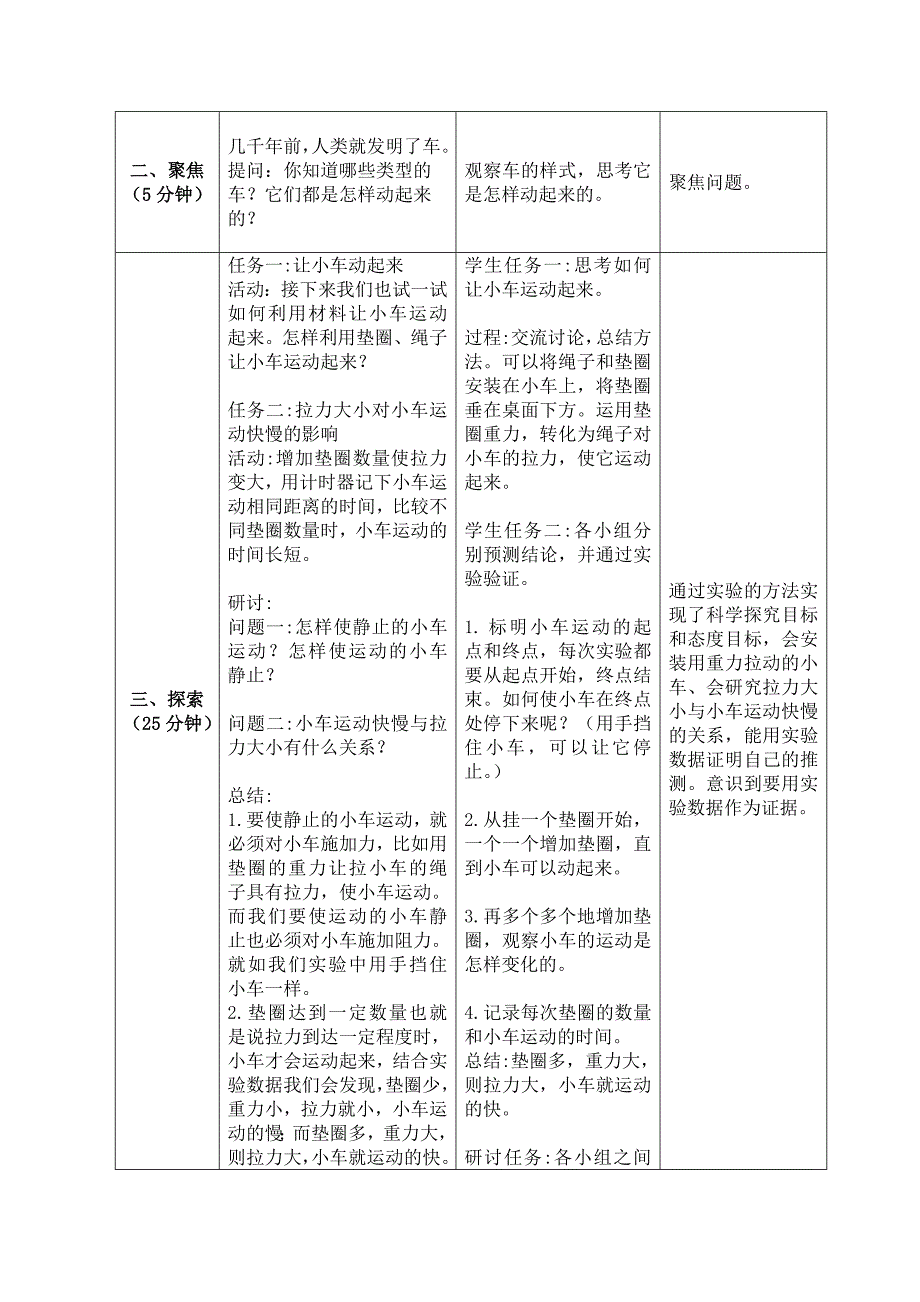 2020教科版四年级科学上册第三单元《运动和力》全部备课教案（一共8课时）_第3页