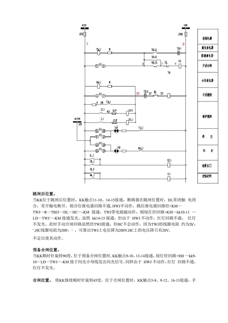 断路器控制回路及主变压器保护回路_第5页