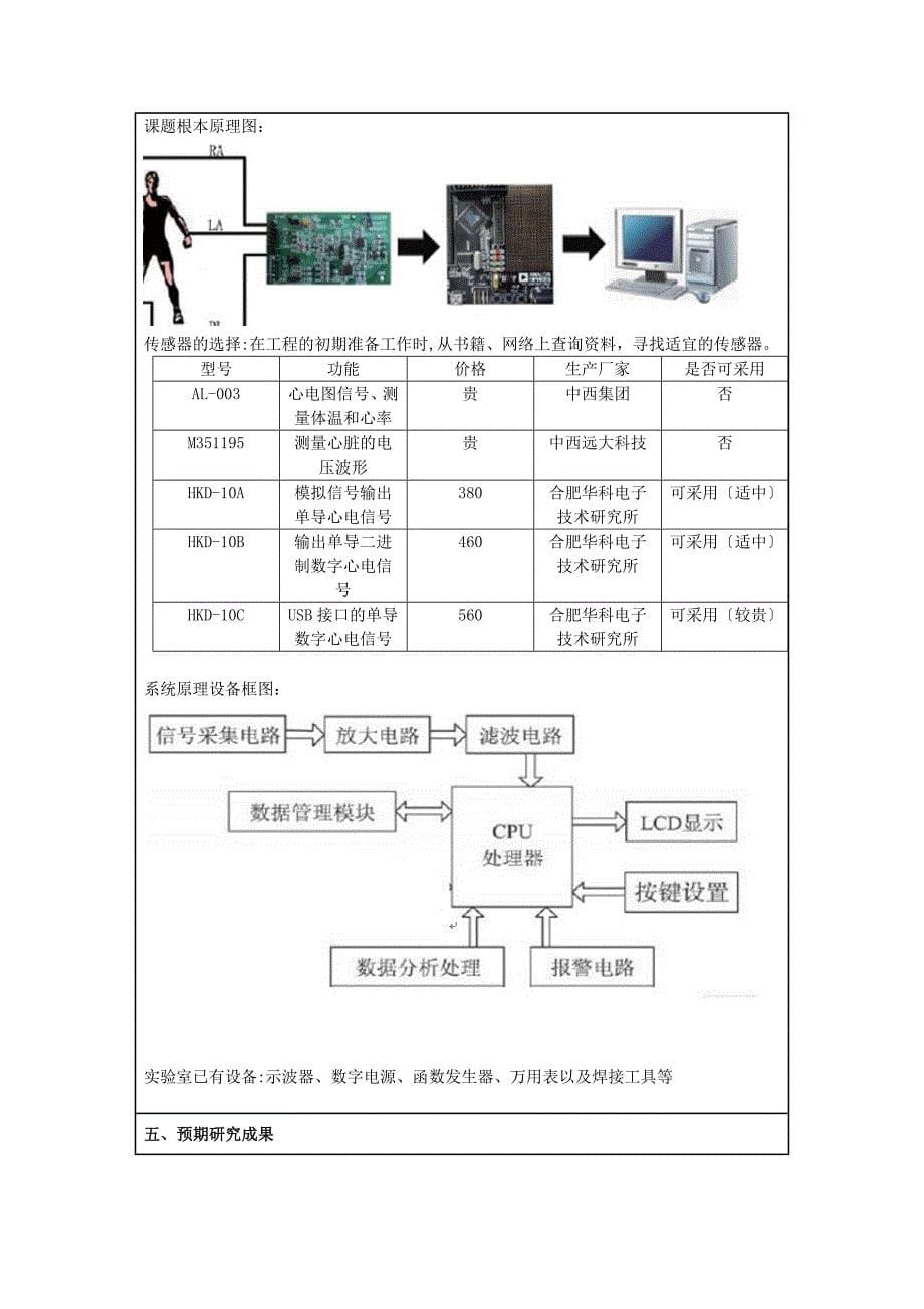 基于单片机的家用便携式心电监测仪设计_第5页