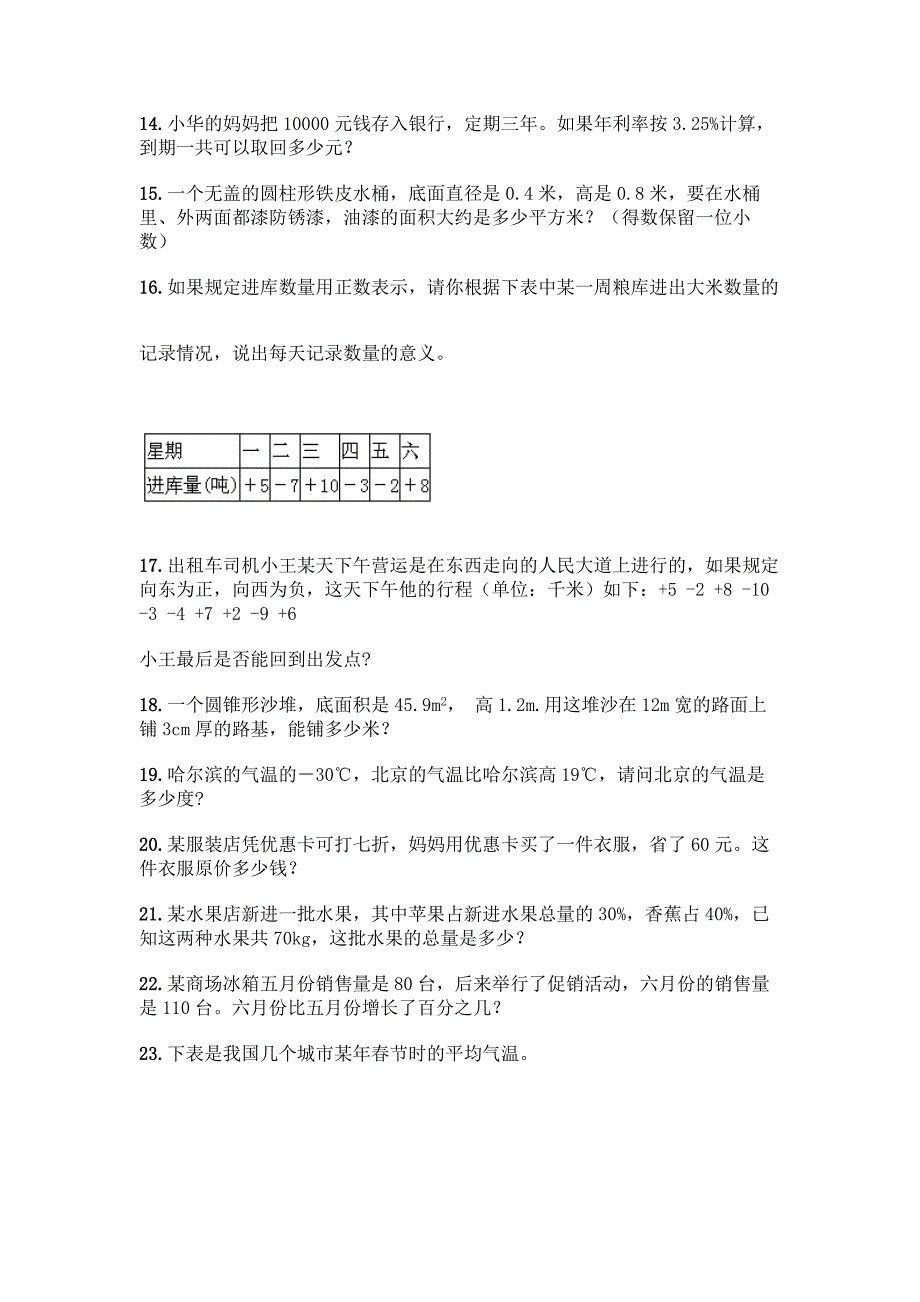 小学六年级下册数学应用题50道精品(易错题).docx_第3页