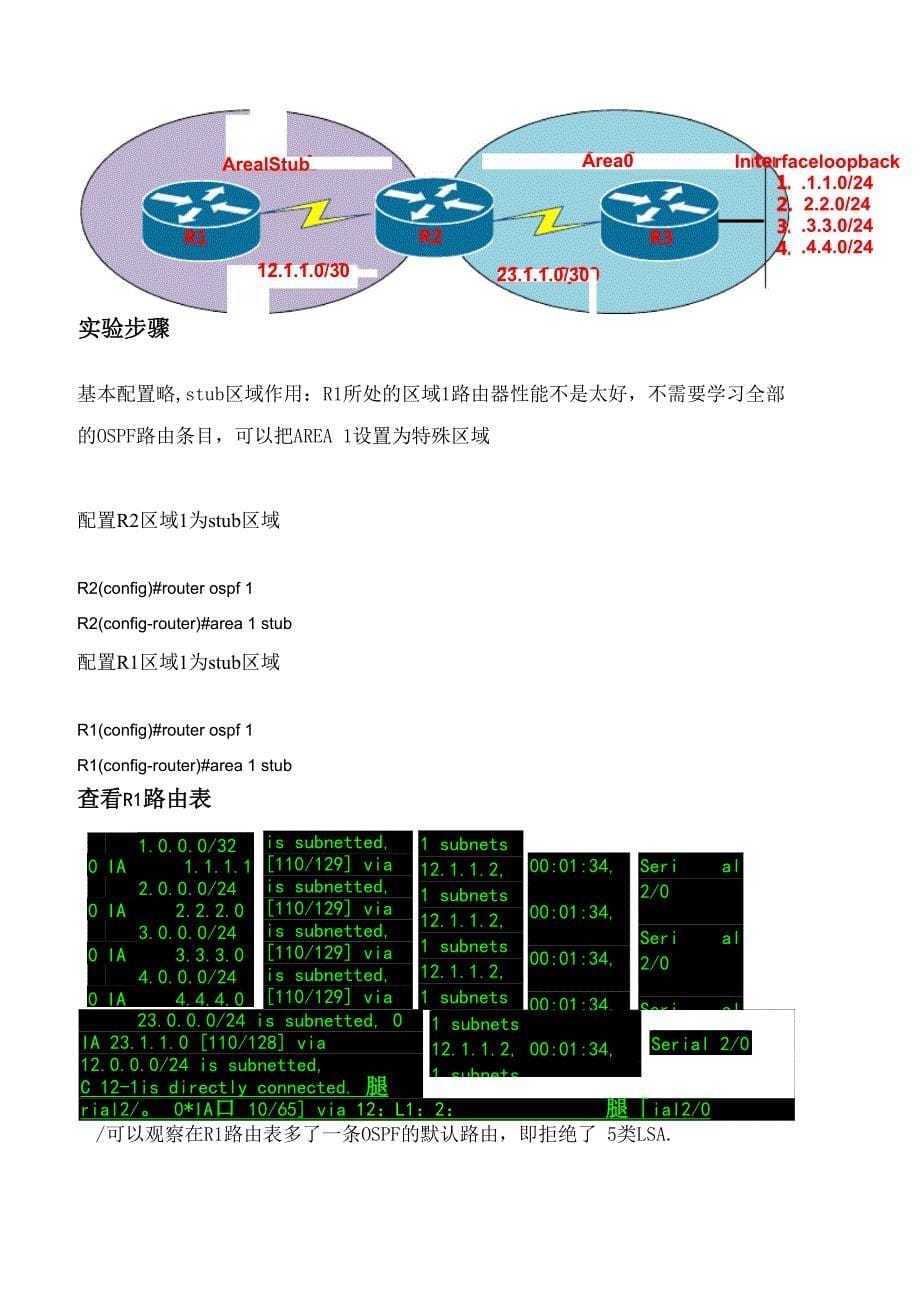 实验4 路由协议-OSPF_第5页