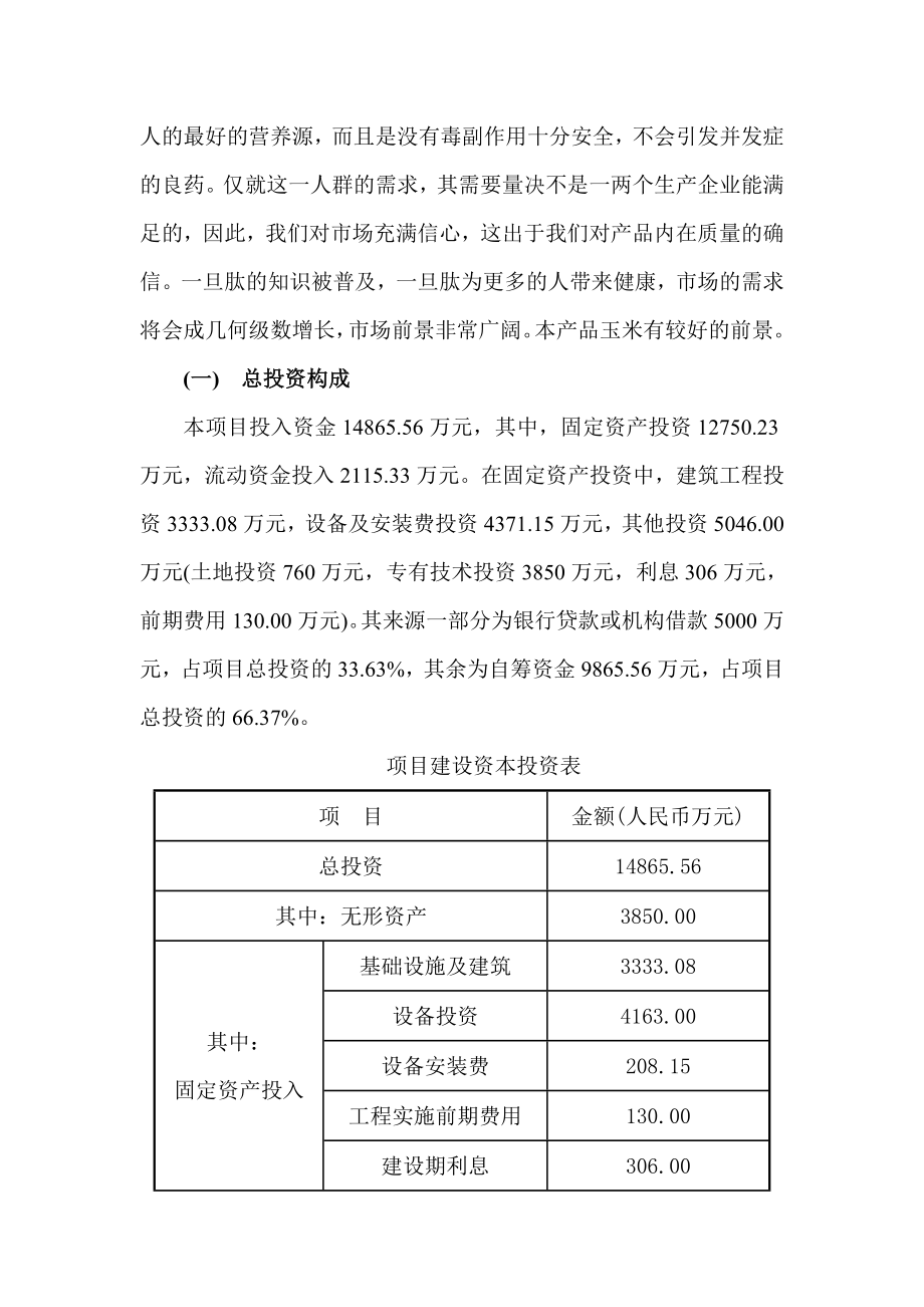 年产10000吨玉米蛋白活性多肽深加工项目策划建议.doc_第4页