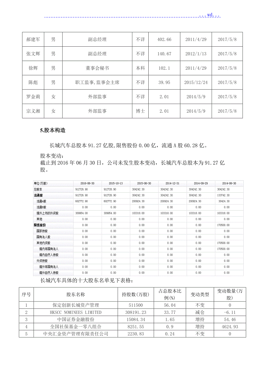 长城汽车财务分析报告书_第4页