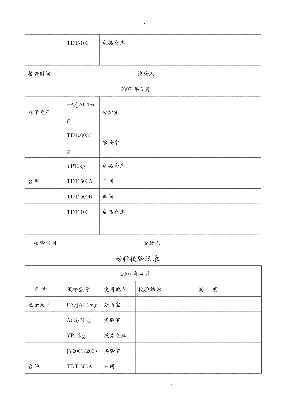 磅秤校验制度、方法、记录_第4页