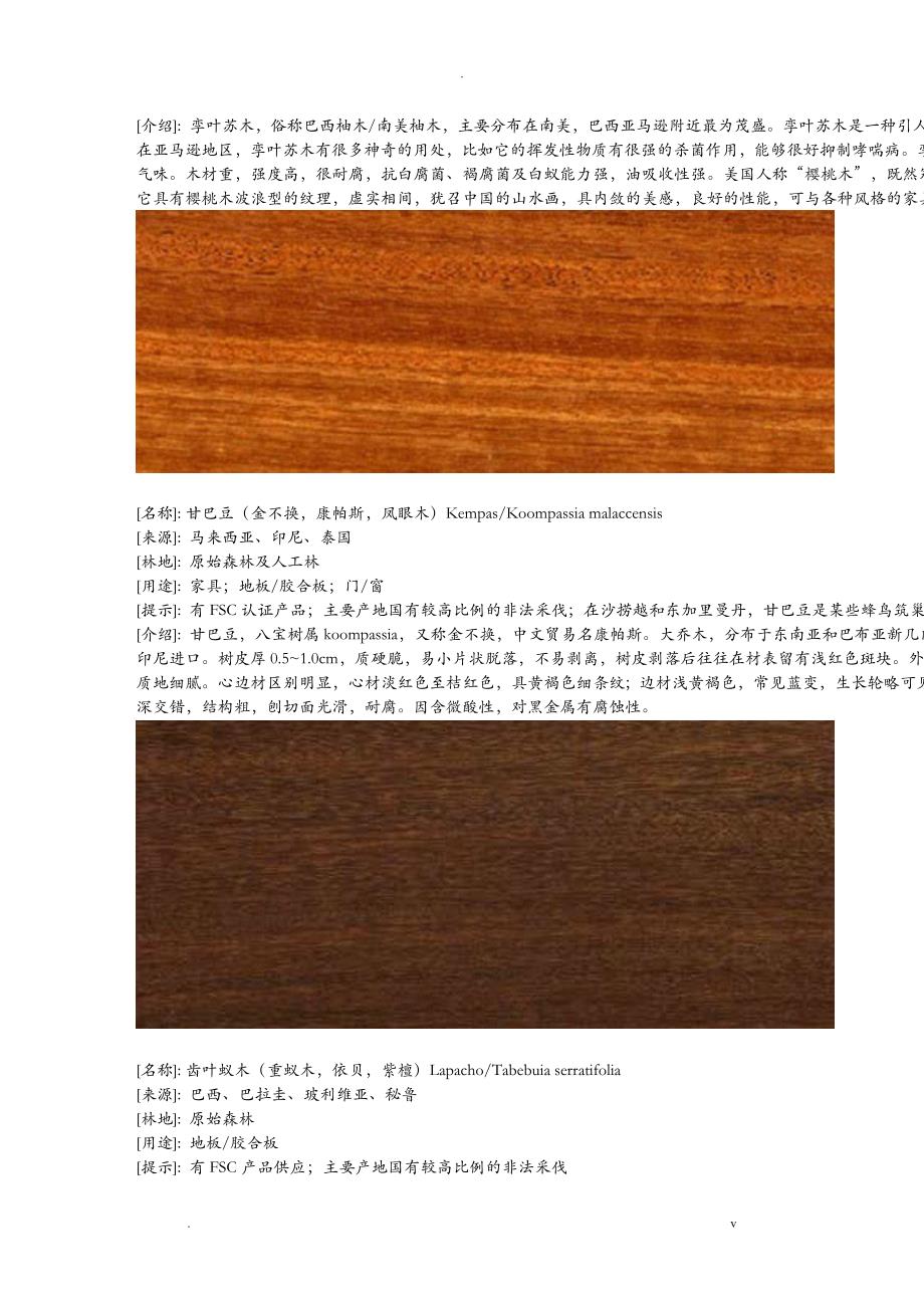 100种常用木材木纹大全_第4页