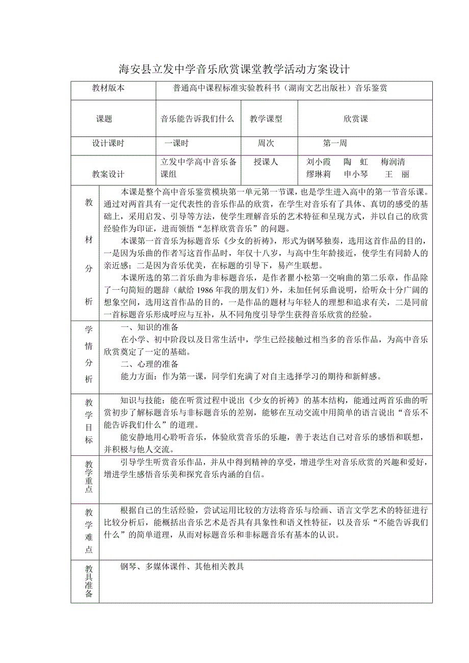 音乐能告诉我们什么（第一课时）.doc_第1页