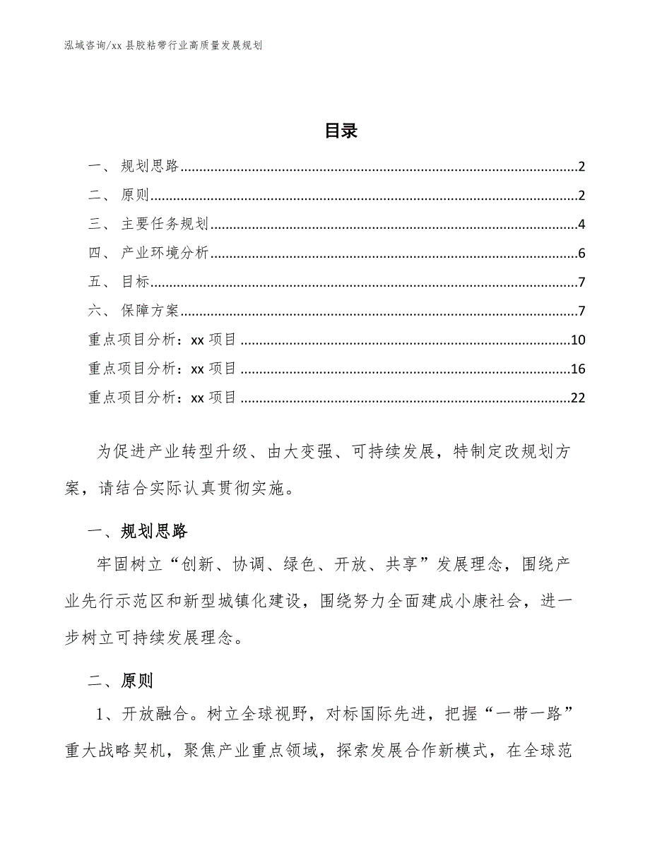 xx县胶粘带行业高质量发展规划（十四五）_第2页