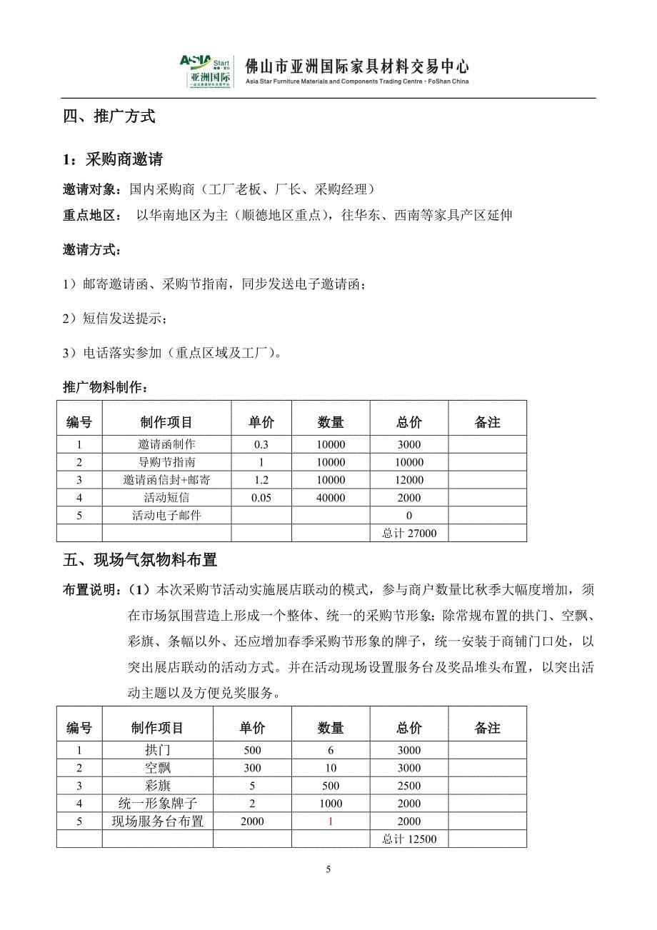 家具材料交易中心国际季采购节活动方案_第5页