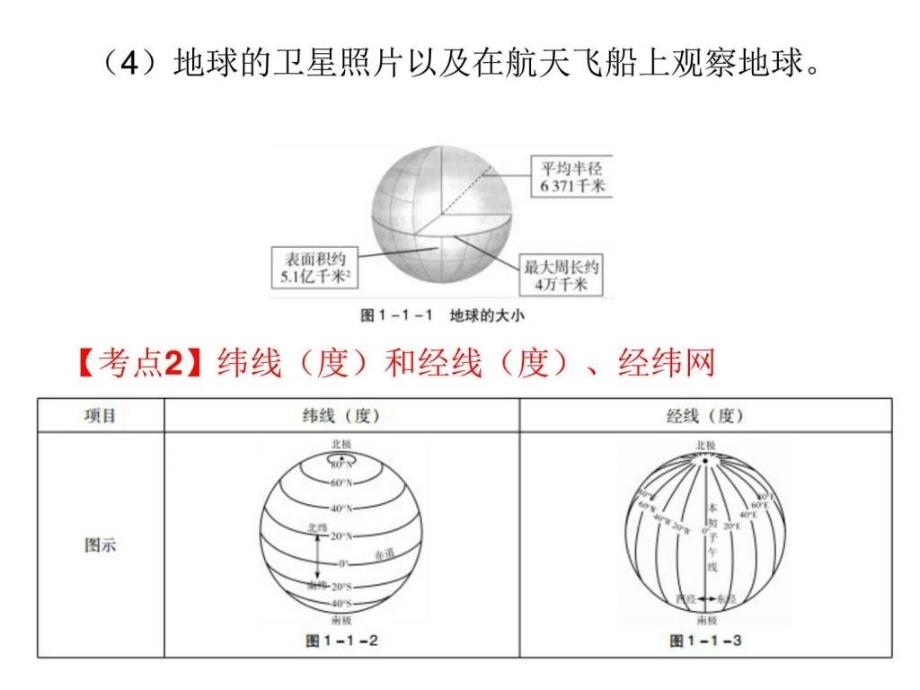 中考地理复习专题一地球和地图_第4页