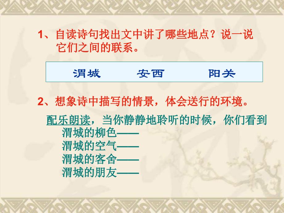 古诗两首送元二使安西郑庄马晓丽_第4页