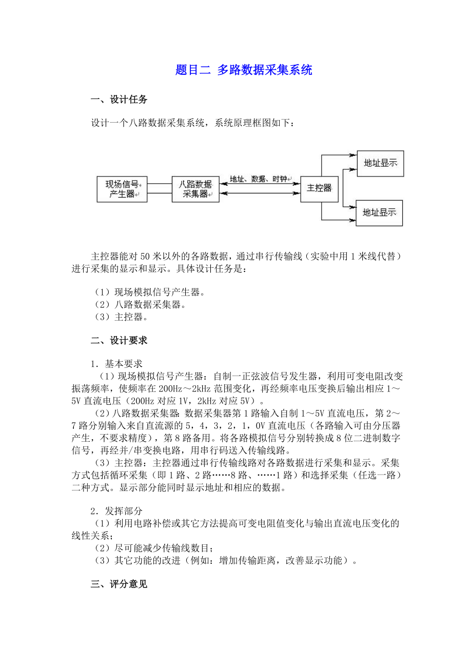 历届全国大学生电子设计竞赛题目汇编_第3页