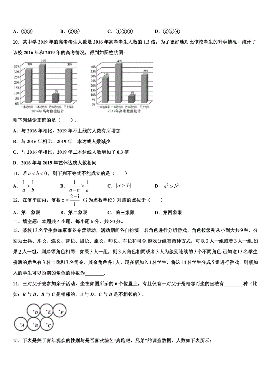 贵州省毕节市重点中学2023年高三考前热身数学试卷（含答案解析）.doc_第3页